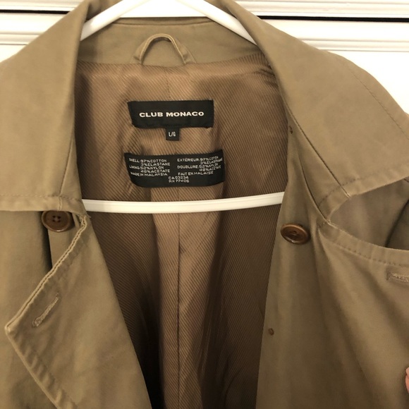 Club Monaco Men’s TRENCH Coat - Picture 3 of 4